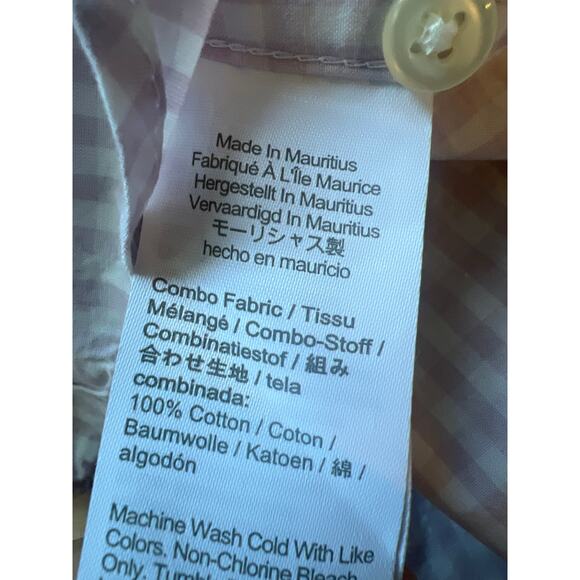 J.Crew Slim Secret Wash Shirt Lilac White Gingham M NWT - Picture 11 of 12
